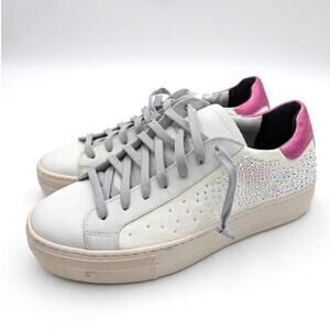 P448 Thea Platform Sneaker Shoes Lace-Up Women's White Size US8.5 EU39